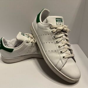 Adidas Stan Smith White and Green Shoes